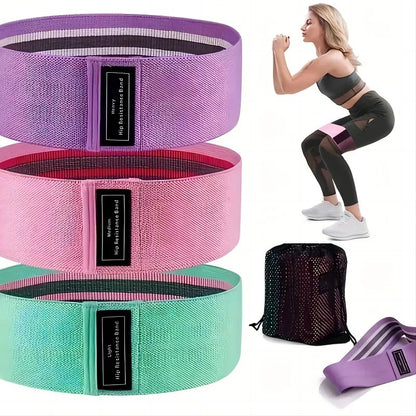 Fabric Resistance Bands for Glutes, Thighs, and Hips – Elastic Workout Loops for Squats, Yoga, and Fitness Training